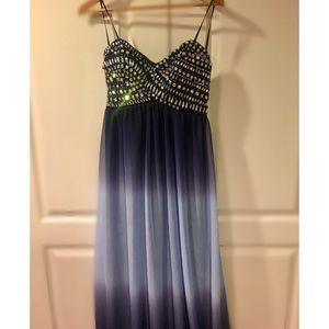 Blue Ombré Hoco / Formal / Prom Dress!